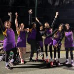 Newlife netball team players after winning a match.